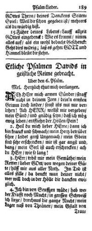 Etliche Psalmen Davids in geistliche Reime gebracht.