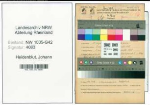 Entnazifizierung Johann Heidenblut , geb. 12.09.1903 (Sachbearbeiter)