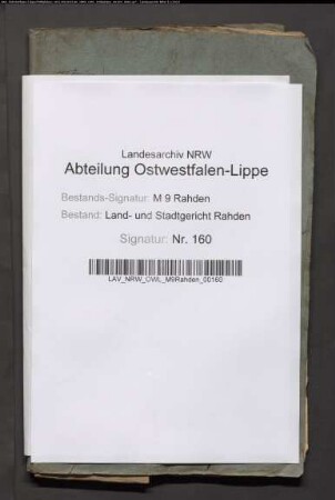 Erblasser: Ahrens, Anne Marie Dorothee, geb. Droste: