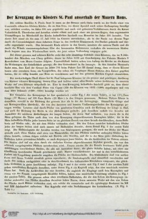 Der Kreuzgang des Klosters St. Paul ausserhalb der Mauern Roms