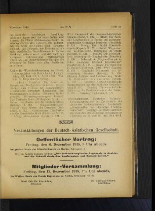 Veranstaltung der Deutsch-Asiatischen Gesellschaft.