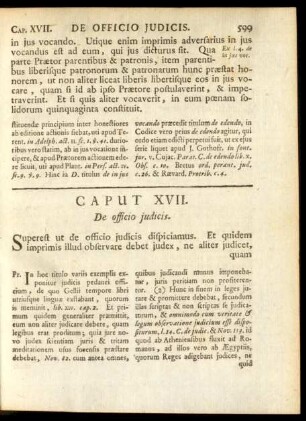 Caput XVII. De officio iudicis