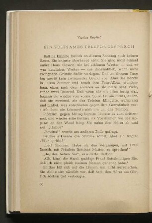 Ein seltsames Telefongespräch