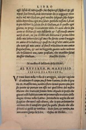 Tomo ... delle divine lettere del Gran Marsilio Ficino, 1