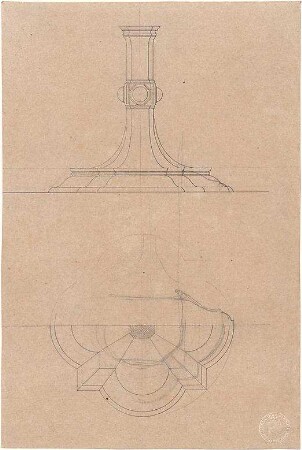 Gärtner, Friedrich von; München; St. Ludwig (Ludwigskirche) - Kelchfuß (Ansicht, Teilansicht)