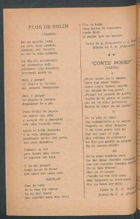 Flor de bulin : (Tango)