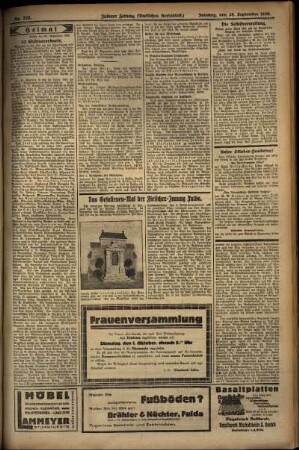 Zweite Ausgabe vom Sonntag, den 29. September 1929.