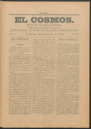 Segundo número de mayo, Miércoles 24 de 1893