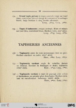 Tapisseries Anciennes (Nr. 156-158)