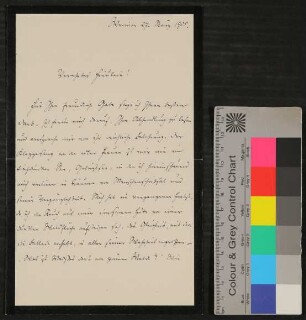 Brief von Bernhard Suphan an Camilla Lucerna vom 27.3.1905