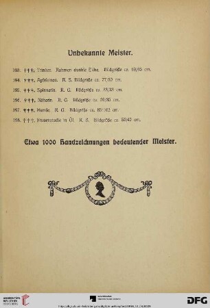 Unbekannte Meister (Nr. 193-198)