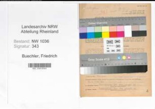 Entnazifizierung Friedrich Buechler , geb. 18.11.1893 (Direktor)