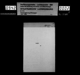 Verkauf und Tausch von Liegenschaften durch die Teilgemeinde Wasseralfingen sowie Verkauf des Armenhauses durch die Teilgemeinde Onatsfeld, Gde. Wasseralfingen