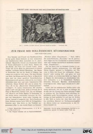 Zur Frage der holländischen Büchsenmacher