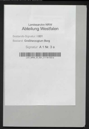 Vermessung des Erbfürstentums Münster