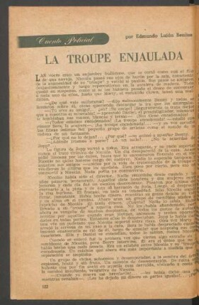 La troupe enjaulada : Cuento policial