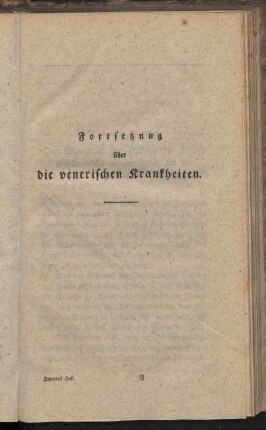 Fortsetzung über die venerischen Krankheiten