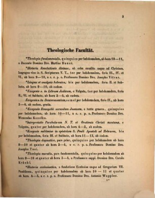Vorlesungsverzeichnis. 1868/69, 1868/69. WS