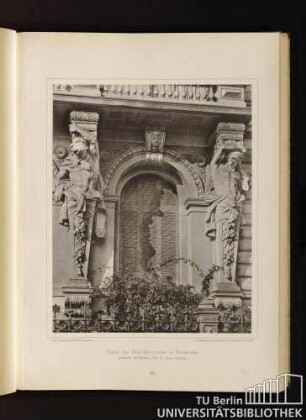40. Detail der Villa Schmieder in Karlsruhe. Architekt: Baudirektor Prof. Dr. Durm, daselbst.