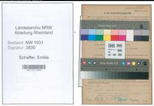 Entnazifizierung Emilie Schaffer , geb. 17.11.1895 ()
