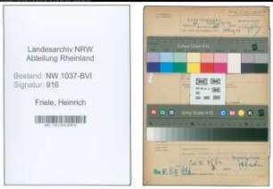Entnazifizierung Heinrich Friele , geb. 05.08.1902 (Stadtinspektor)