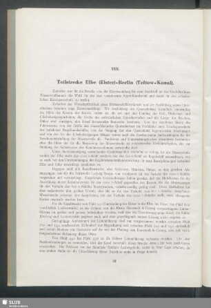 VIII. Teilstrecke Elbe (Elster)-Berlin (Teltow-Kanal)