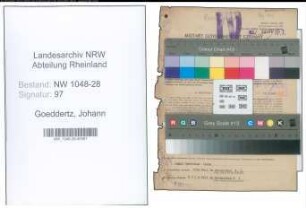 Entnazifizierung Johann Goeddertz , geb. 23.08.1899 (Postbeamter)
