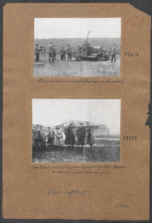Der Kommandierende General der Luftstreitkräfte Generalleutnant v. HÖPPNER bei Besichtigung eines Entfernungsmessers