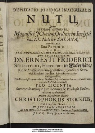 Disputatio Iuridica Inauguralis De Nutu