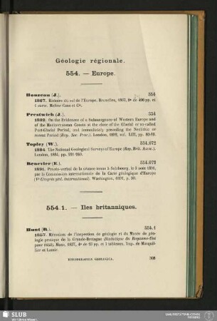 Géologie régionale. 554. - Europe