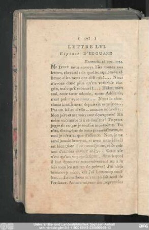 Lettre LVI. Réponse D' Edouard. Kussnacht, 16 sept. 1794.