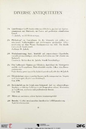 Diverse Antiquitäten (Nr. 231-255)