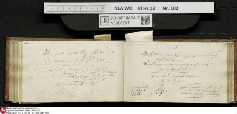 Stammbuch des Johann Christian Wilhelm Schütze aus                            Braunschweig
