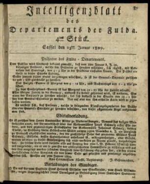 4tes Stueck, den 23ten Januar 1809