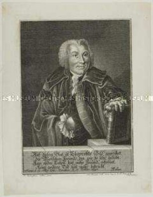 Porträt des Rechtsgelehrten Johann Christian Claproth