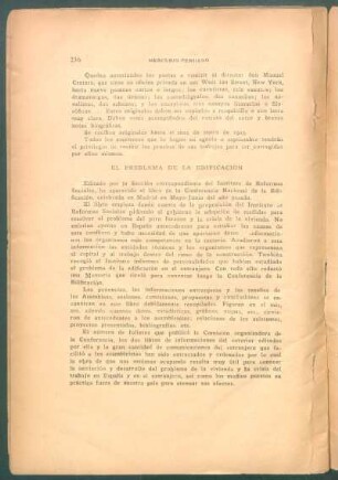 El problema de la edificación