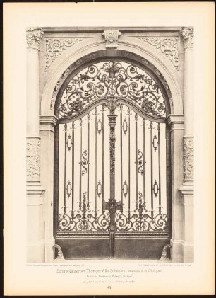 Villa Schönlein, Stuttgart: Ansicht, Detail (aus: Moderne Neubauten, 1.Jg., 1894, hrsg. W. Kick)