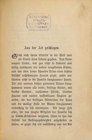 Aus der Art geschlagen