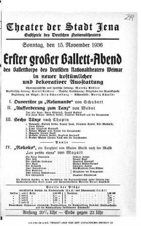 Erster großer Ballett-Abend