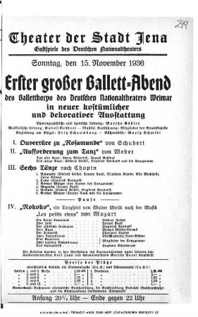 Erster großer Ballett-Abend