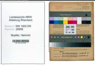 Entnazifizierung Heinrich Mueller, geb. 08.01.1907 (Arbeiter)