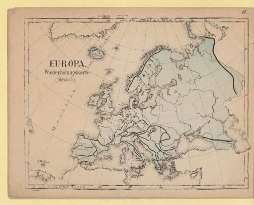 Europa. Wiederholungskarte. (physisch)