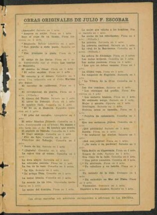 Obras originales de Julio F. Escobar