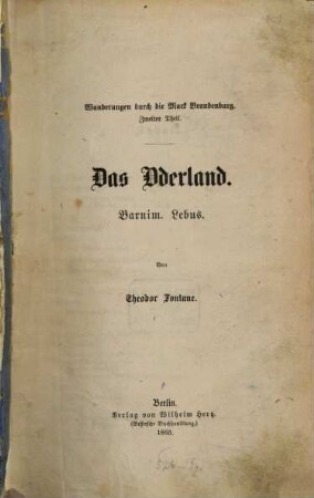 Wanderungen durch die Mark Brandenburg, 2
