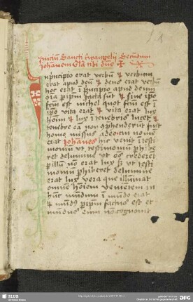 1r-1v: Anfang des Johannes-Evangeliums (Io 1,1-14), lat.