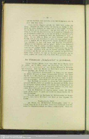 Der Militärverein "Kampfgenossen" in Friedrichsruh
