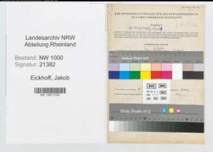 Entnazifizierung Jakob Eickhoff, geb. 15.04.1901 (Telegr.Assistent)