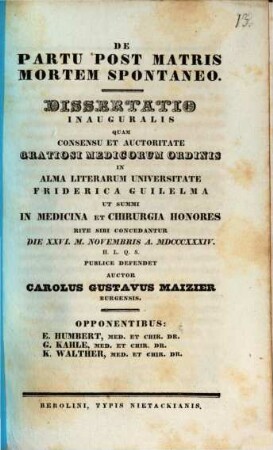 De partu post matris mortem spontaneo : diss. inaug.