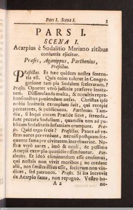 Pars I. Scena I. - IV. (Ex Terrore Salus)