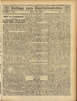Ausgabe vom Sonntag, den 08. Februar 1914.